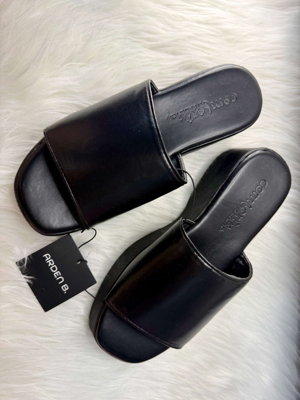 Platform Slides - Chunky Comfort Slides | Pleather